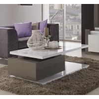 Renoir Coffee Table In High Gloss Taupe And Grey