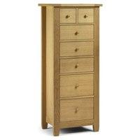 Real Oak Narrow Chest of Drawers