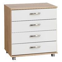 Regal 4 Drawer Chest Cocobola Carcass and Walnut Front