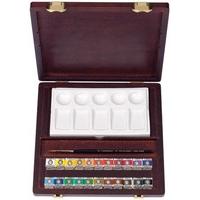 Rembrandt Watercolour Artists Wooden Box - 1/2 Pan Set