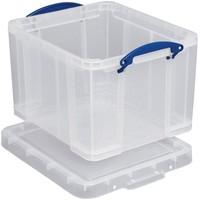 Really Useful Storage Box Robust Stackable Single 84 Litre Unit W444xD710xH380mm Clear - Ref 84C