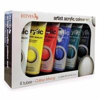 Reeves 200ml Acrylic Paint Set (Pack of 6)