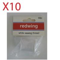 Redwing White Sewing Thread x10