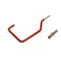 Red Garage Wall Utility Universal Tool Hook with Rawl Plugs ( pack of 100 )