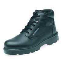 Redwood LH626 Unisex Black Leather Hiker/Trekka Safety Boots With Steel Toe Caps
