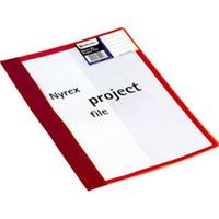Rexel Nyrex Project Flat File Semi-rigid Plastic Clear Front A4 Red Ref 13045RD [Pack of 5]