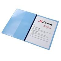 Rexel Nyrex Boardroom Flat File Semi-rigid with Inside Front Full Pocket A4 Blue Ref 13035BU [Pack of 5]