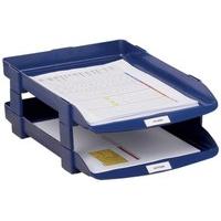 Rexel Agenda Letter Trays with Non-Slip Feet Blue (35 Sheet Capacity)