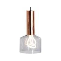 Rehm Pendant Lamp and Plumen 001 Bulb, Smoke Grey and Copper
