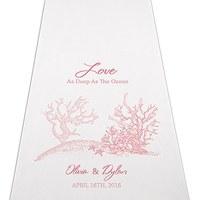 reef coral personalised aisle runner