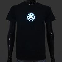 rechargeable battery included light up led el t shirt iron man 2 adjus ...