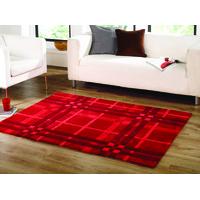 red criss cross contemporary rug banbury 80x150