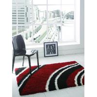 red black shaggy rug petersberg 160x230