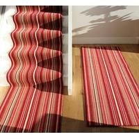 Red Stair Carpet Striped Runner Lima 70cm