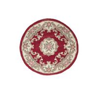 Red Traditional Wool Round Rug Imperial 120cm circle