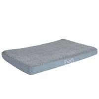 Rectangular Memory Foam Dog Bed - Grey - 98 x 66 x 9 cm (L x W x H)