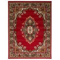 red damask traditional rug element 120x160