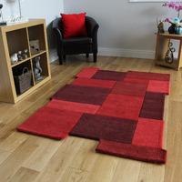 red wool area rug abstract medium