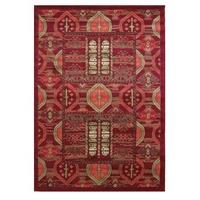 Red Aztec Traditional Lounge Rugs - 185cm x 270cm (6ft 1\