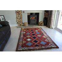 Red Blue Hand Tufted Gabbeh Persian Rug