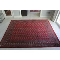 red oriental pakistan mori wool rug