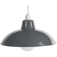 Retro Kitchen Light Shade, 30cm Dia, Grey