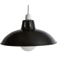 Retro Kitchen Light Shade, 30cm Dia, Black