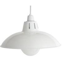 Retro Kitchen Light Shade, 30cm Dia, White