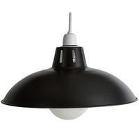 Retro Kitchen Light Shade, 40cm Dia, Black