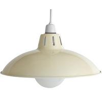 Retro Kitchen Light Shade, 40cm Dia, Cream