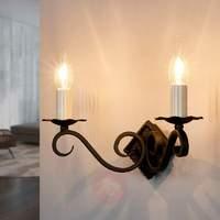 Rectory Wall Light Wrought Iron Two Bulbs