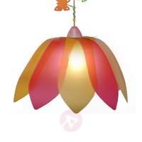 red yellow flower butterfly pendant light