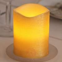 Real waxLED candle Linda structured 12.5 cm
