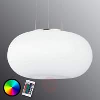Remote-controlled LED hanging light Optica-C RGBW