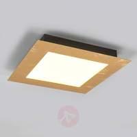 Rectangular LED ceiling light Deno in gold