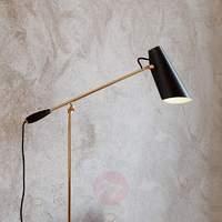 Retro floor lamp Birdy in black/brass