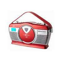 Retro Portable CD MP3 Red Radio