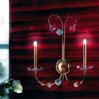 Remita Wall Light Graceful Two Bulbs Gold-Plated