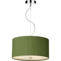 REN1076 Renoir 400MM Pendant Light In Polished Chrome With Olive Green Shade