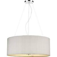 REN0639 Renoir 900MM 6 Pendant Light In Polished Chrome With Silver Grey Shade