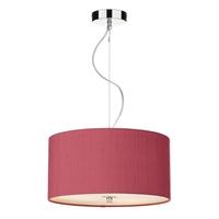 REN1071 Renoir 400MM Pendant Light In Polished Chrome With Peony Shade