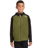 regatta boys upflow hooded fleece green