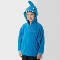 regatta boys shark full zip fleece hoodie blue