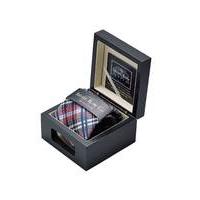Red Blue Tartan Silk Tie Gift Box - Savile Row