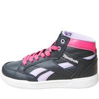 Reebok Junior Royal Court Mid Trainers Gravel/RoseRage /Lavender