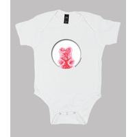 red bear hole. pajamas baby white