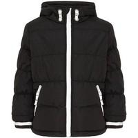 Respect - Boys Black Fleece Lined Hooded Padded Coat Size 7-8 Years boys\'s Children\'s coat in black