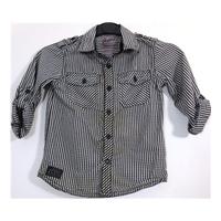 Rebel Boys Age 4-5 Years Black And White Checked Shirt*