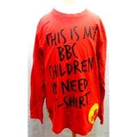 red chidren in need top george size 8 9 years red long sleeved t shirt