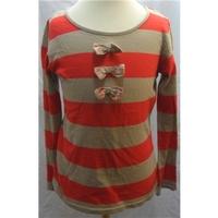 Reduced almost new Next Striped Bow Top Next - Size: 7 - 8 Years - Multi-coloured - Long sleeved shirt